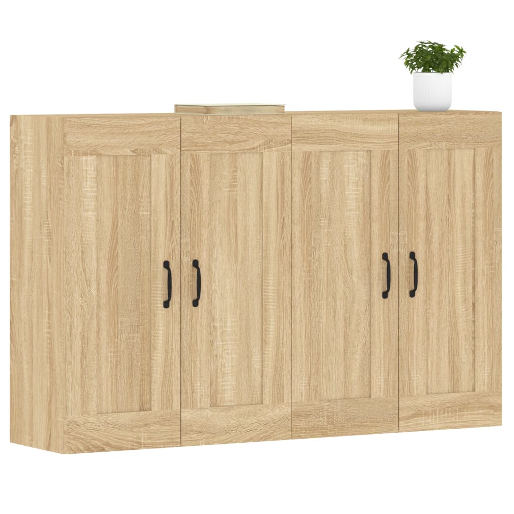 Armadietti a Parete 2 pz Rovere Sonoma in Legno Multistrato | homemem39
