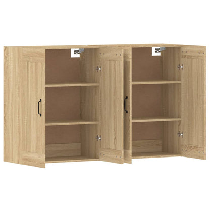 Armadietti a Parete 2 pz Rovere Sonoma in Legno Multistrato | homemem39