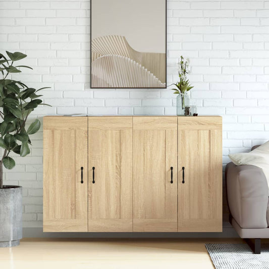 Armadietti a Parete 2 pz Rovere Sonoma in Legno Multistrato | homemem39