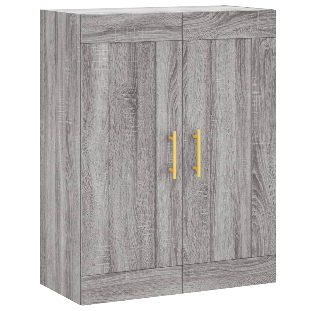 Armadietti a Parete 2 pz Grigio Sonoma in Legno Multistrato | homemem39