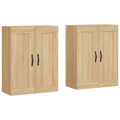 Armadietti a Parete 2 pz Rovere Sonoma in Legno Multistrato | homemem39