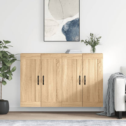 Armadietti a Parete 2 pz Rovere Sonoma in Legno Multistrato | homemem39