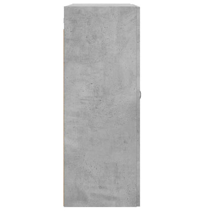 Armadietti a Parete 2 pz Grigio Cemento in Legno Multistrato