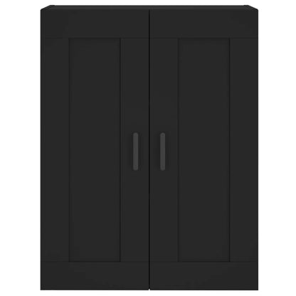 Wall Cabinets 2 pcs Black in Multilayer Wood