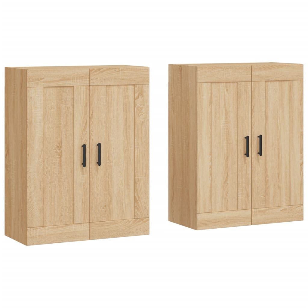 Wall Cabinets 2 pcs Sonoma Oak in Plywood