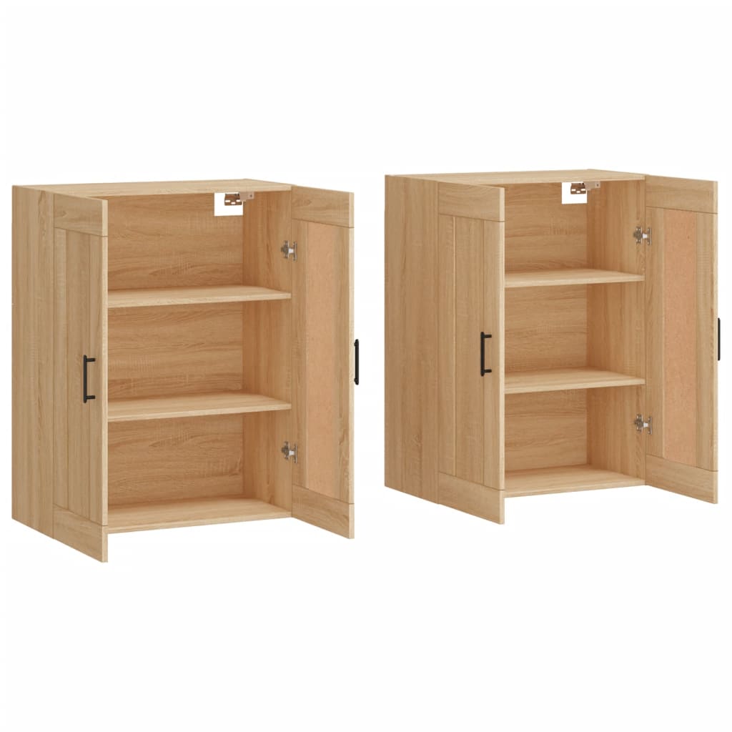 Wall Cabinets 2 pcs Sonoma Oak in Plywood