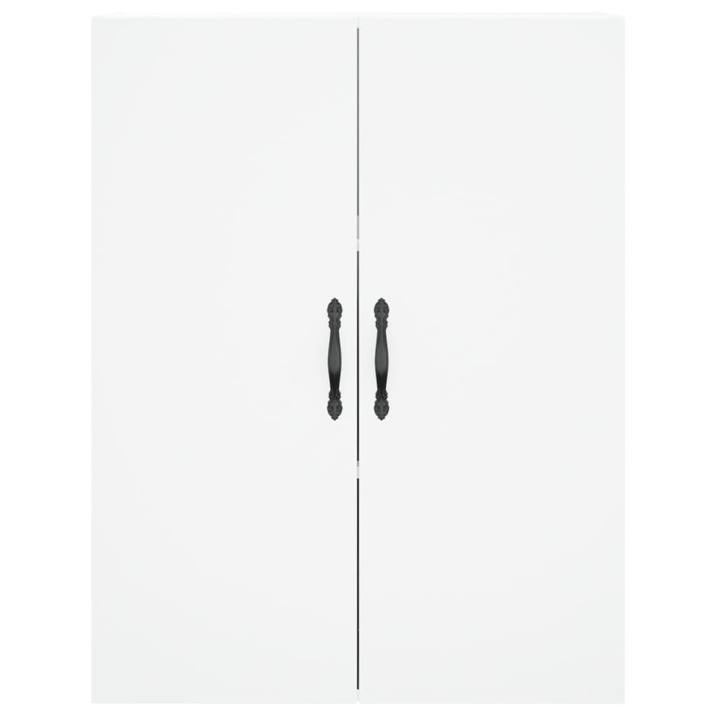 Credenza Bianca 69,5x34x180 cm in Legno Multistrato