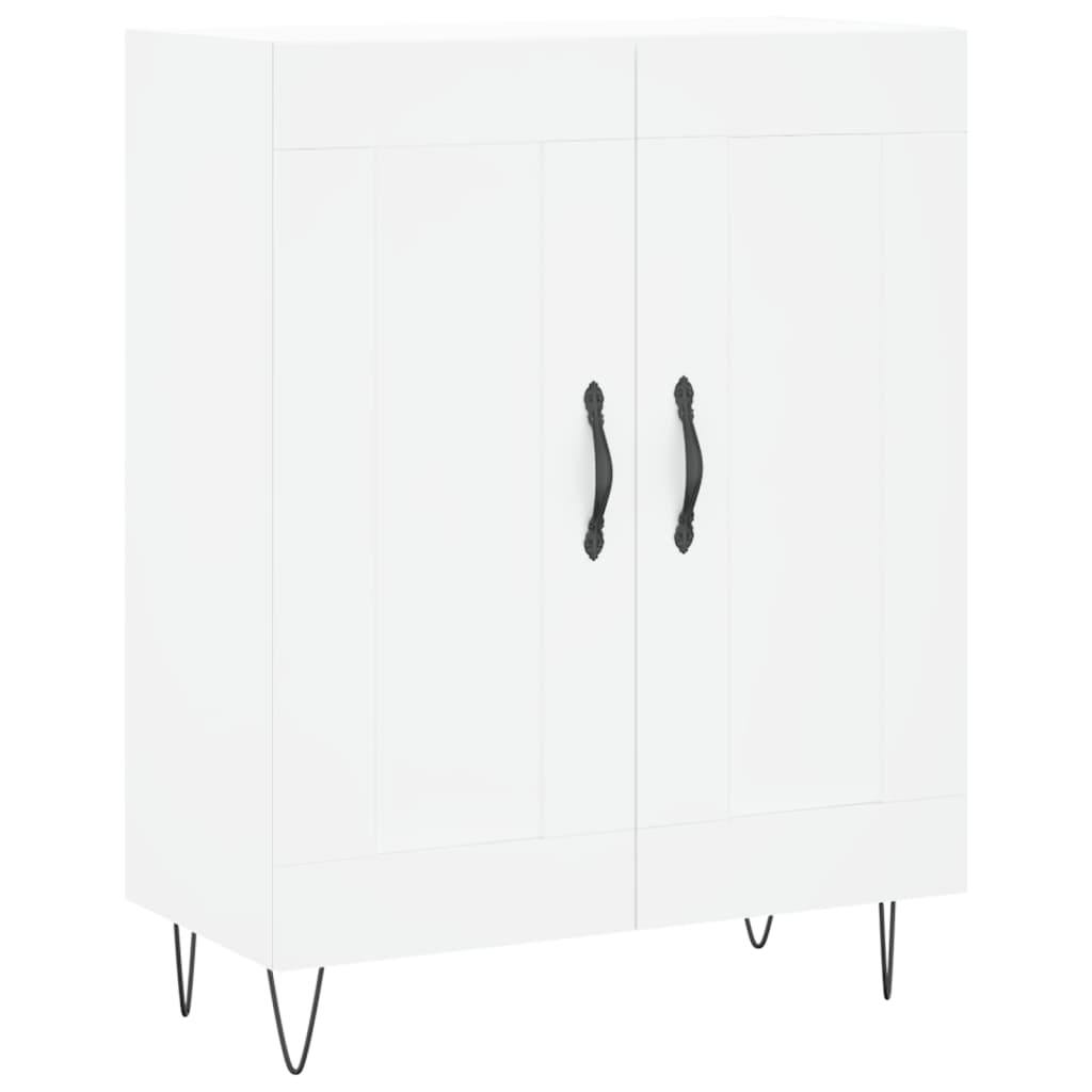 Credenza Bianca 69,5x34x180 cm in Legno Multistrato - homemem39