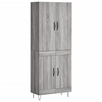 Credenza Grigio Sonoma 69,5x34x180 cm in Legno Multistrato - homemem39