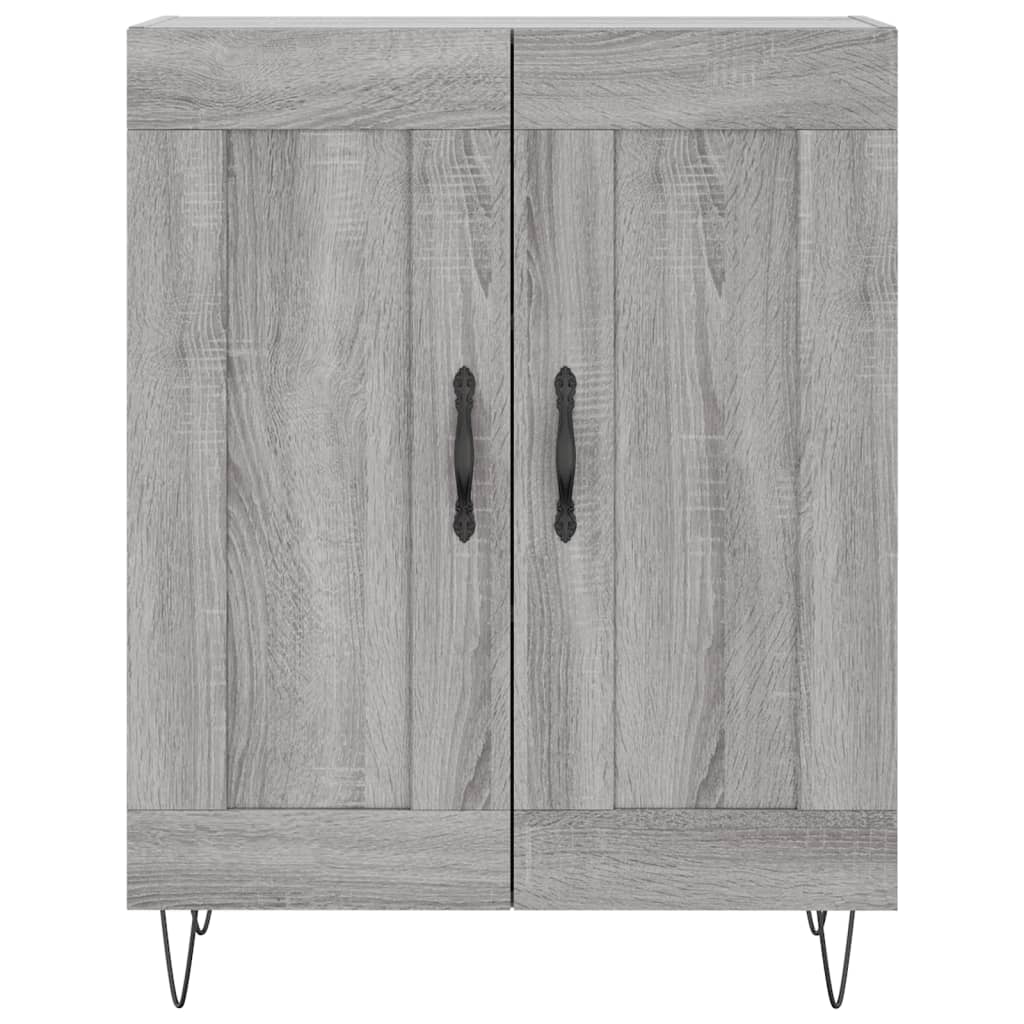 Credenza Grigio Sonoma 69,5x34x180 cm in Legno Multistrato - homemem39