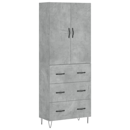 Credenza Grigio Cemento 69,5x34x180 cm in Legno Multistrato - homemem39