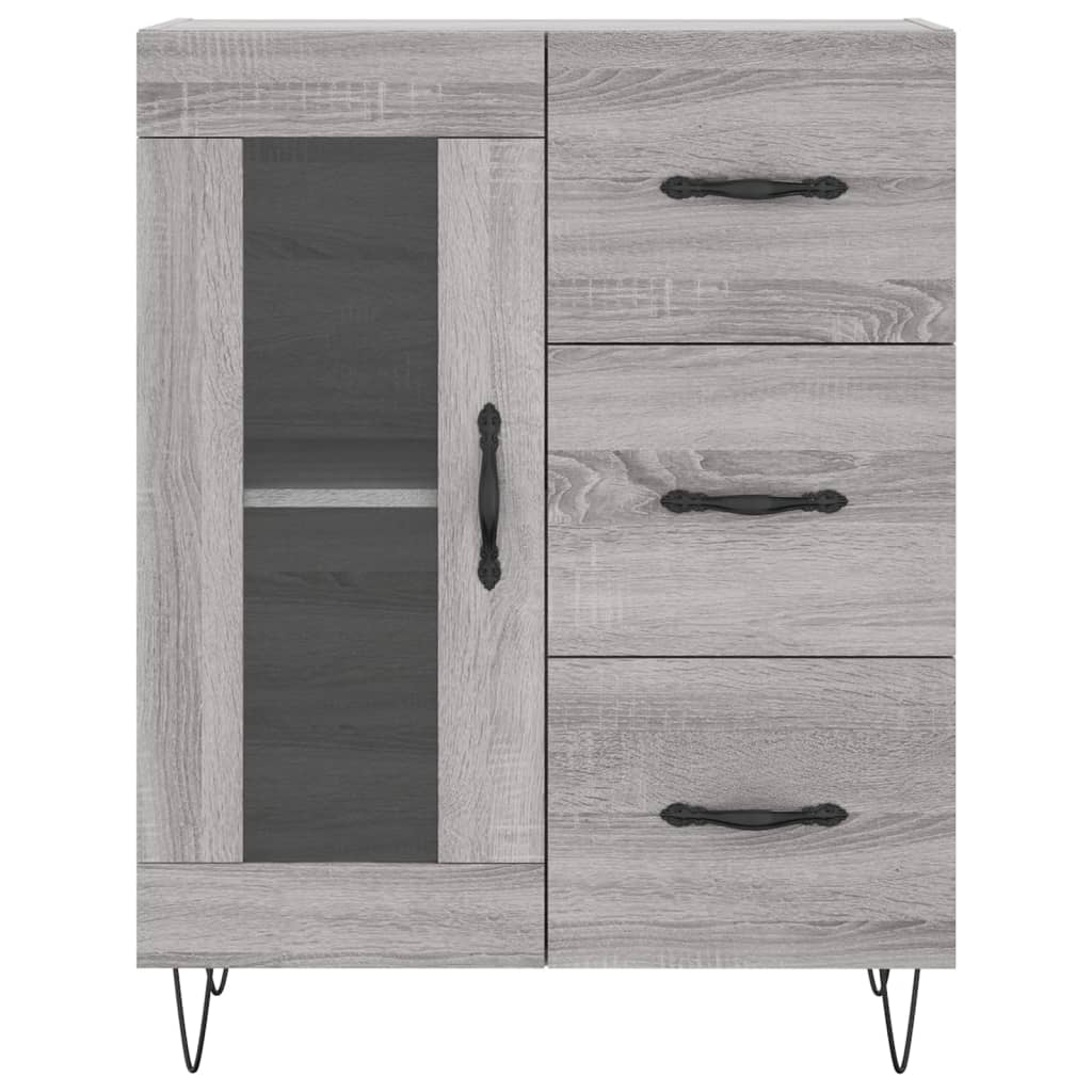 Credenza Grigio Sonoma 69,5x34x180 cm in Legno Multistrato - homemem39