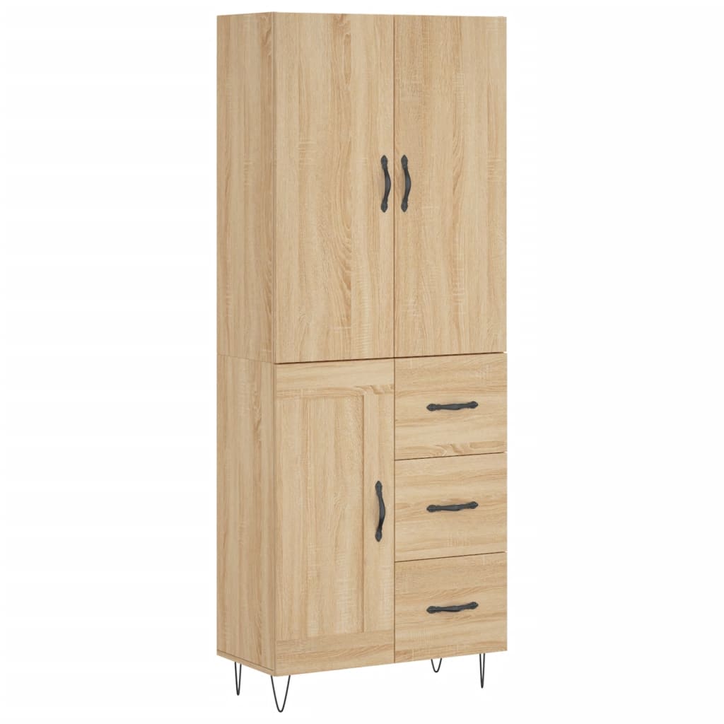 Credenza Rovere Sonoma 69,5x34x180 cm in Legno Multistrato - homemem39