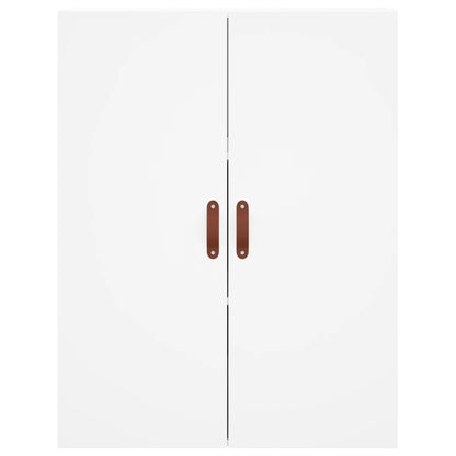 Credenza Bianca 69,5x34x180 cm in Legno Multistrato - homemem39