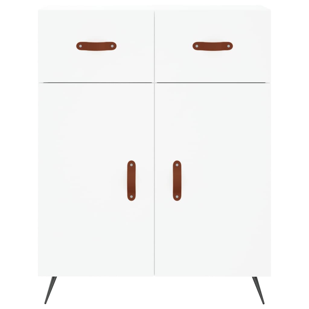 Credenza Bianca 69,5x34x180 cm in Legno Multistrato - homemem39