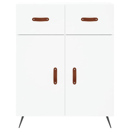 Credenza Bianca 69,5x34x180 cm in Legno Multistrato - homemem39