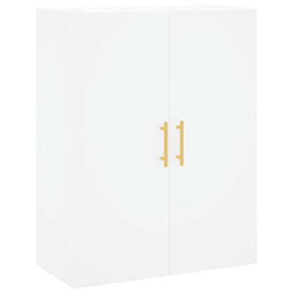 Credenza Bianca 69,5x34x180 cm in Legno Multistrato - homemem39