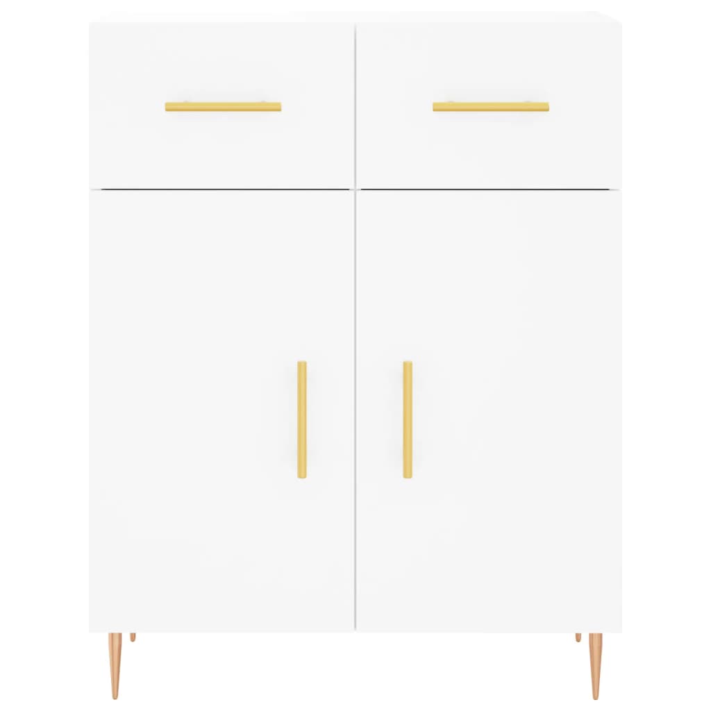 Credenza Bianca 69,5x34x180 cm in Legno Multistrato - homemem39