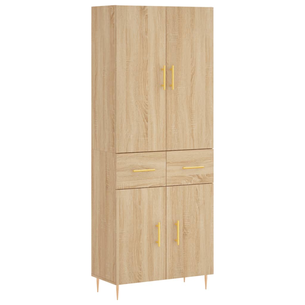 Credenza Rovere Sonoma 69,5x34x180 cm in Legno Multistrato - homemem39