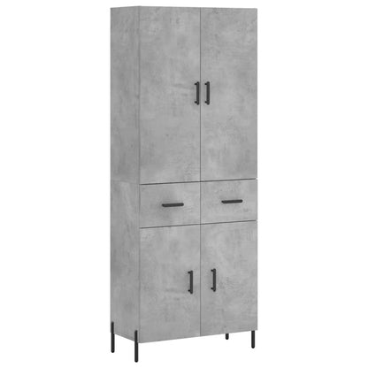 Credenza Grigio Cemento 69,5x34x180 cm in Legno Multistrato - homemem39