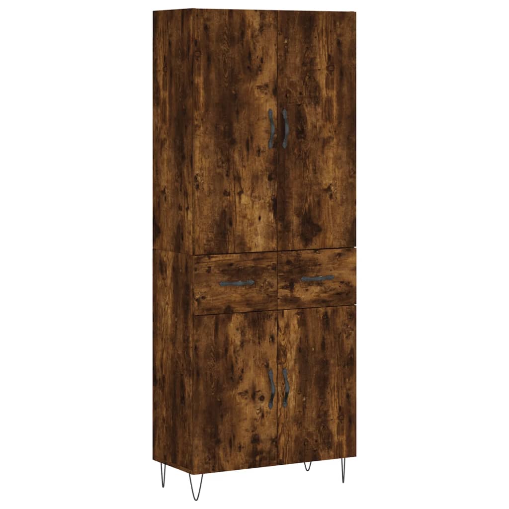Credenza Rovere Fumo  69,5x34x180 cm in Legno Multistrato - homemem39