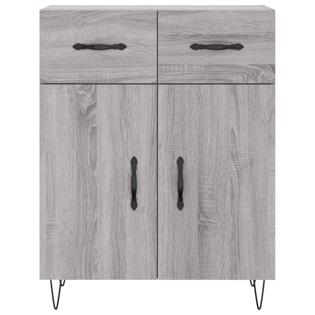 Credenza Grigio Sonoma 69,5x34x180 cm in Legno Multistrato - homemem39