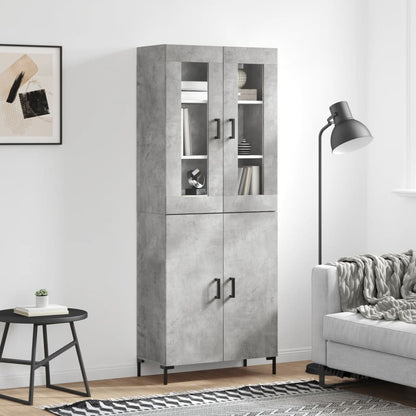 Credenza Grigio Cemento 69,5x34x180 cm in Legno Multistrato - homemem39