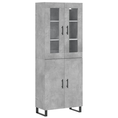 Credenza Grigio Cemento 69,5x34x180 cm in Legno Multistrato - homemem39