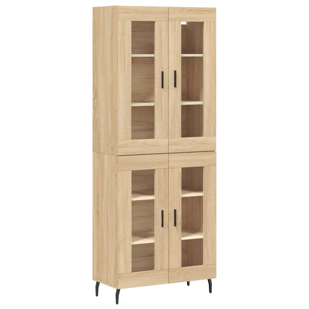 Credenza Rovere Sonoma 69,5x34x180 cm in Legno Multistrato