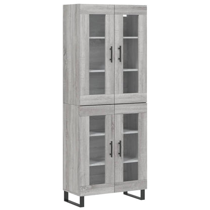 Sonoma Grey Sideboard 69,5x34x180 cm aus Mehrschichtholz