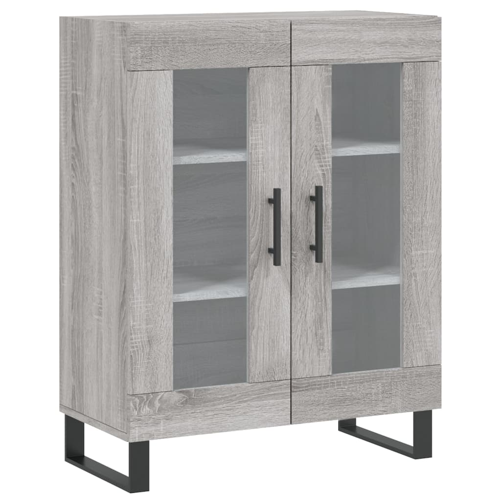 Sonoma Grey Sideboard 69,5x34x180 cm aus Mehrschichtholz