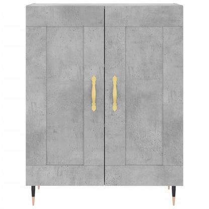 Credenza Grigio Cemento 69,5x34x180 cm in Legno Multistrato - homemem39