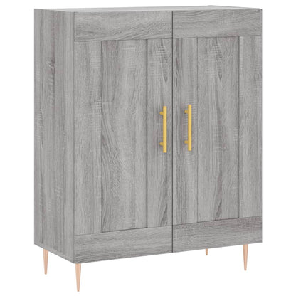 Credenza Grigio Sonoma 69,5x34x180 cm in Legno Multistrato