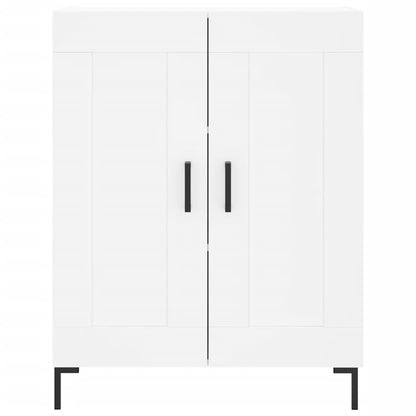 Credenza Bianca 69,5x34x180 cm in Legno Multistrato