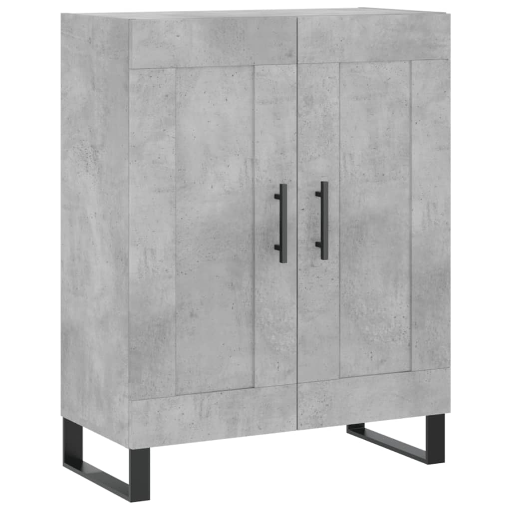 Credenza Grigio Cemento 69,5x34x180 cm in Legno Multistrato