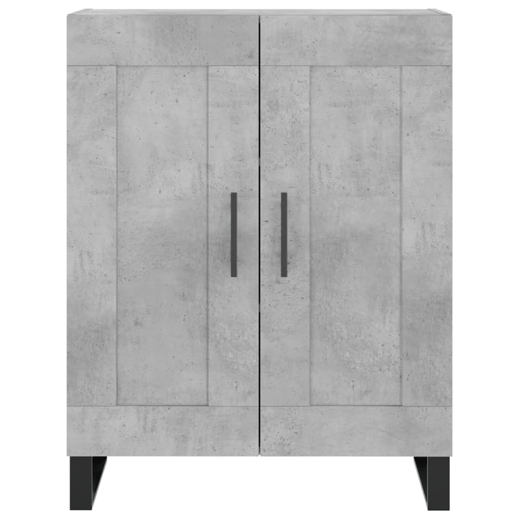 Credenza Grigio Cemento 69,5x34x180 cm in Legno Multistrato
