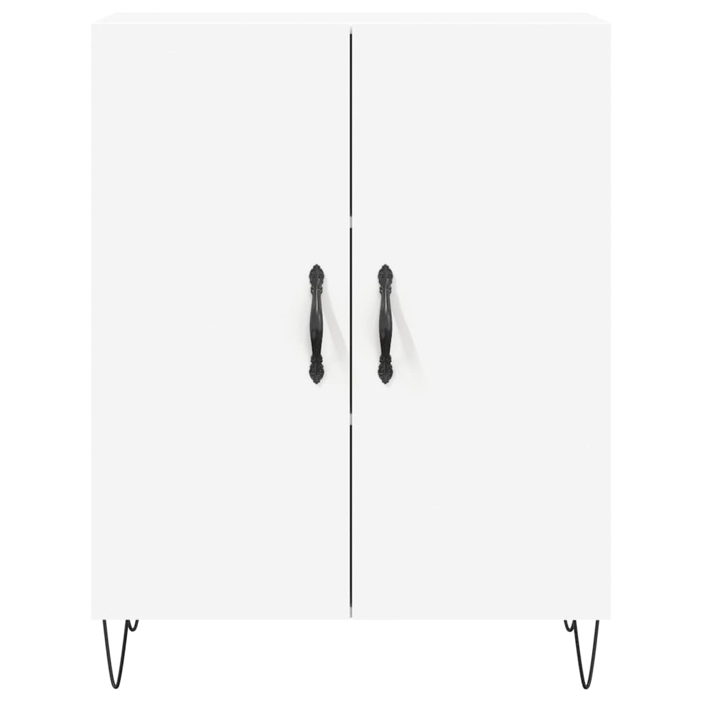 Credenza Bianca 69,5x34x180 cm in Legno Multistrato - homemem39