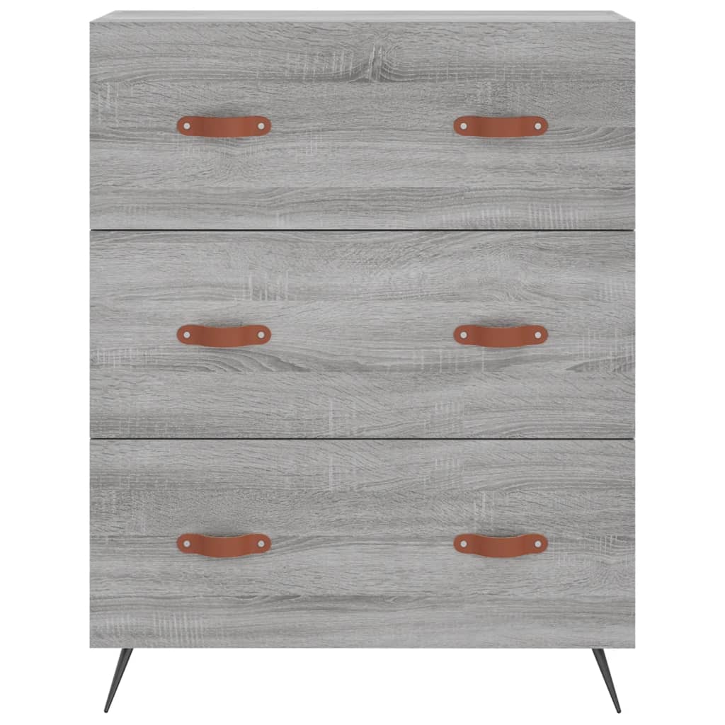 Credenza Grigio Sonoma 69,5x34x180 cm in Legno Multistrato - homemem39