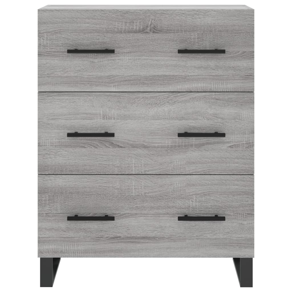 Credenza Grigio Sonoma 69,5x34x180 cm in Legno Multistrato