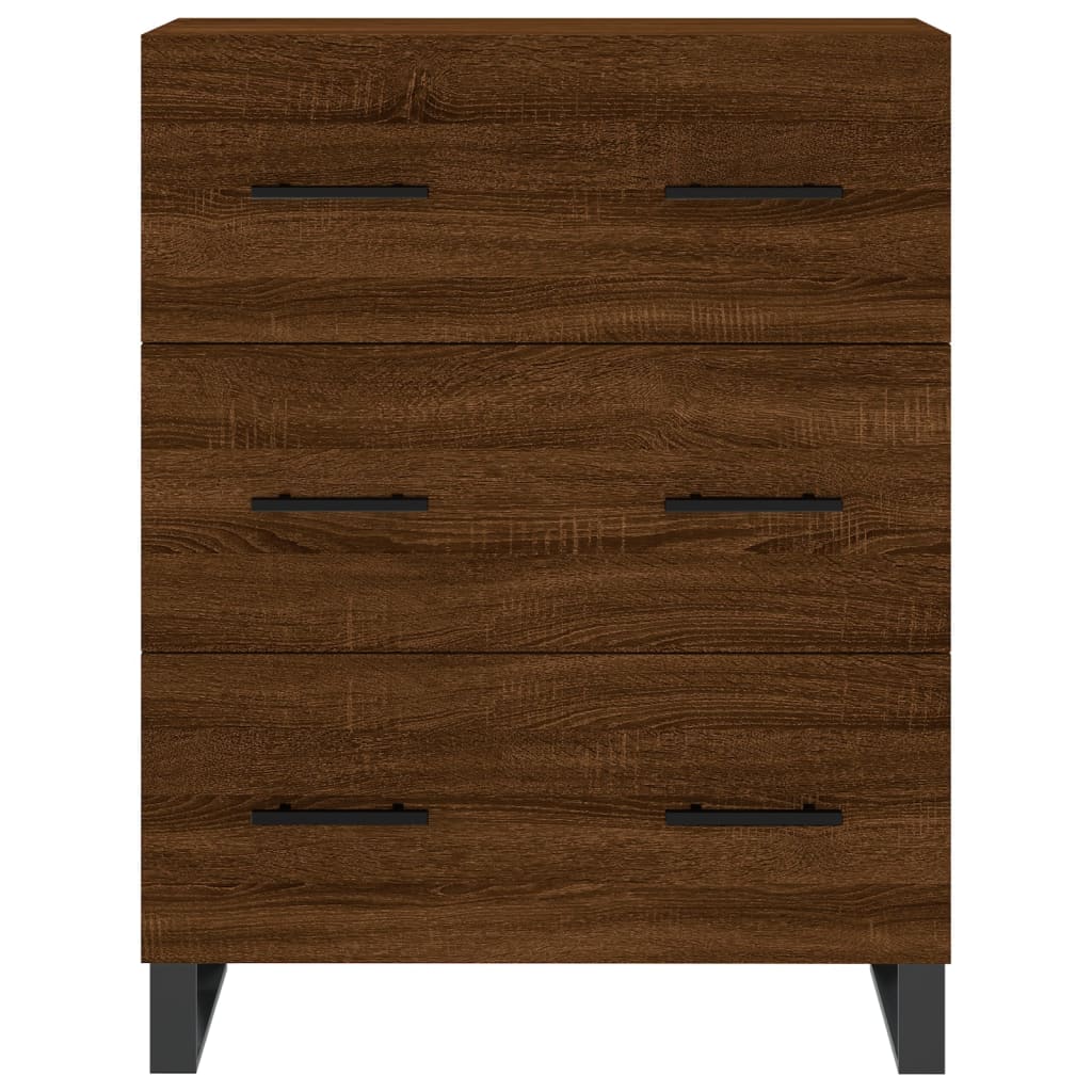 Credenza Rovere Marrone 69,5x34x180 cm in Legno Multistrato