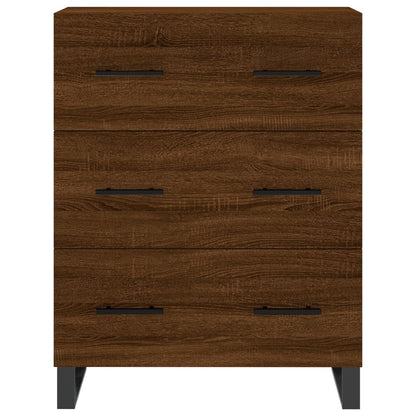 Credenza Rovere Marrone 69,5x34x180 cm in Legno Multistrato