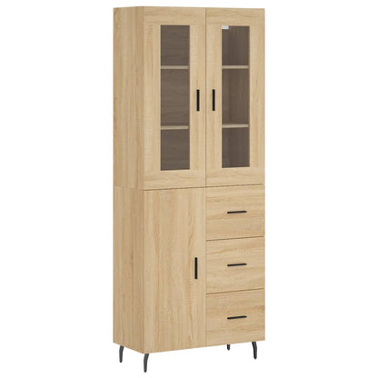 Credenza Rovere Sonoma 69,5x34x180 cm in Legno Multistrato - homemem39