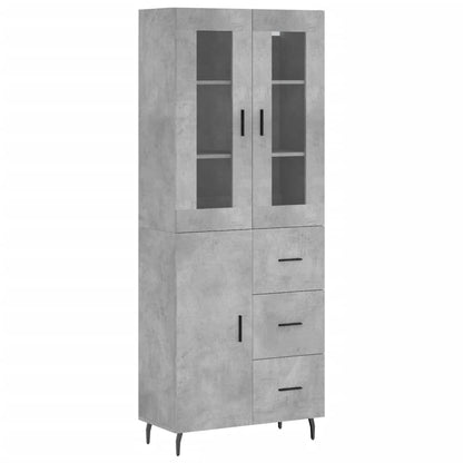 Credenza Grigio Cemento 69,5x34x180 cm in Legno Multistrato - homemem39