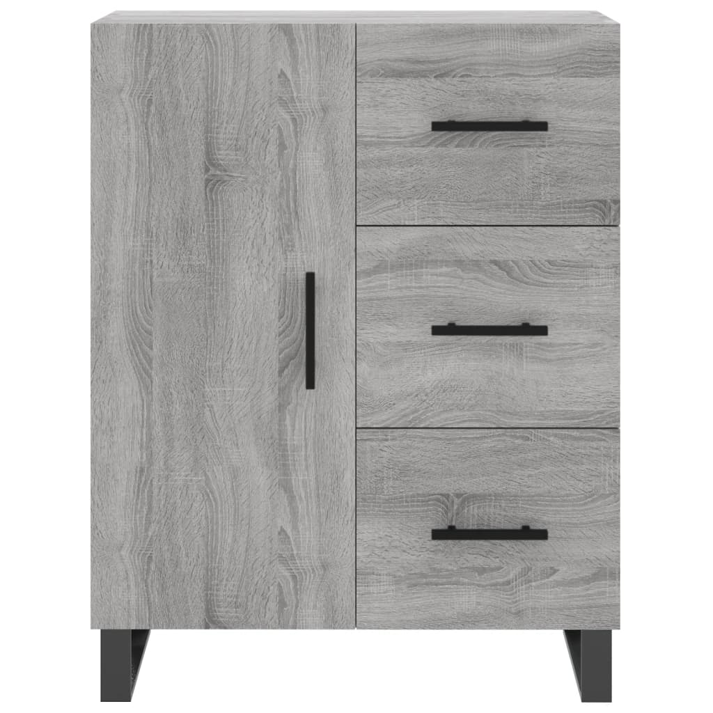 Credenza Grigio Sonoma 69,5x34x180 cm in Legno Multistrato