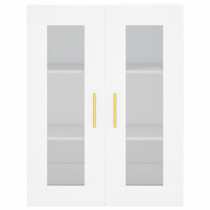 Credenza Bianca 69,5x34x180 cm in Legno Multistrato