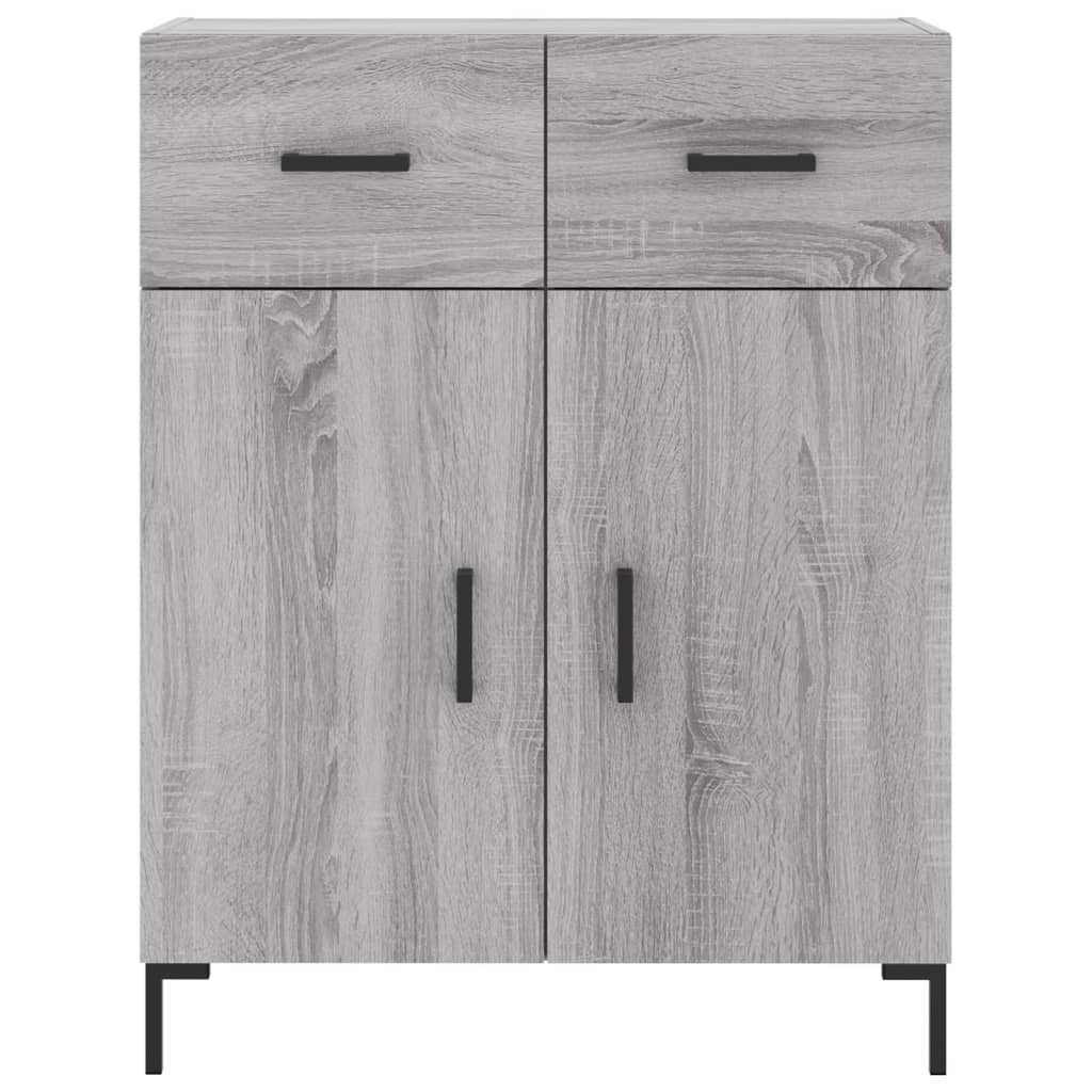 Credenza Grigio Sonoma 69,5x34x180 cm in Legno Multistrato - homemem39