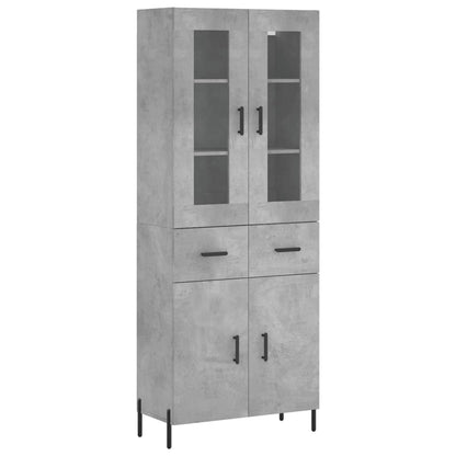 Credenza Grigio Cemento 69,5x34x180 cm in Legno Multistrato - homemem39