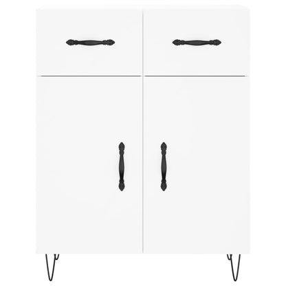 Credenza Bianca 69,5x34x180 cm in Legno Multistrato - homemem39