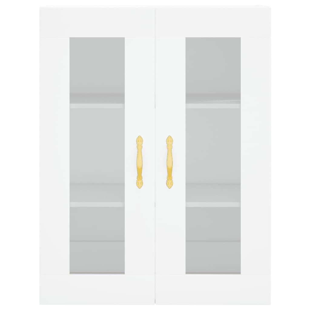 Credenza Bianca 69,5x34x180 cm in Legno Multistrato - homemem39