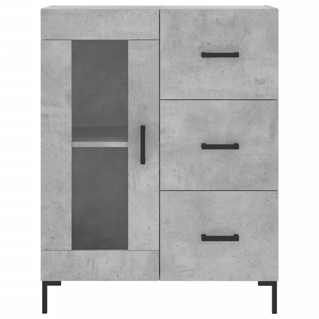 Credenza Grigio Cemento 69,5x34x180 cm in Legno Multistrato - homemem39